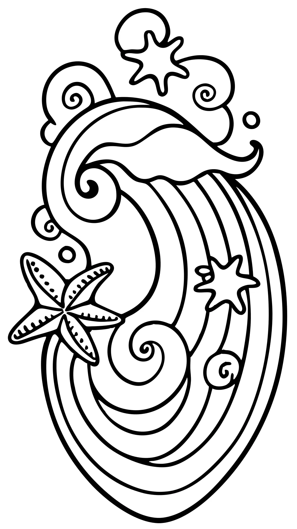 wave coloring page